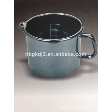 enamel milk pot for high quality with metal handle